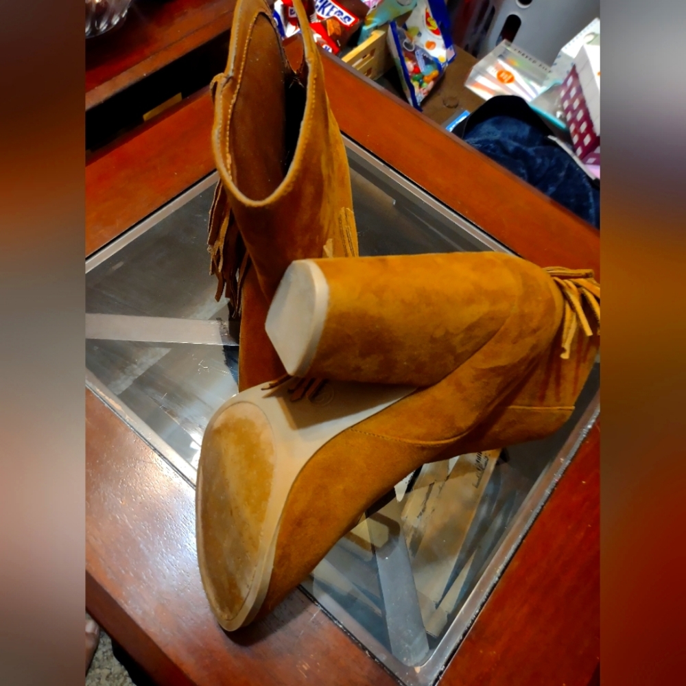 Open toe fringe Booties - Picture 3 of 3